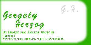 gergely herzog business card